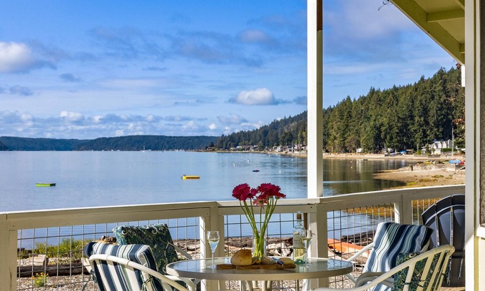 Belfair House | Hood Canal Beach house, Low bank waterfront, enjoy nature from your deck