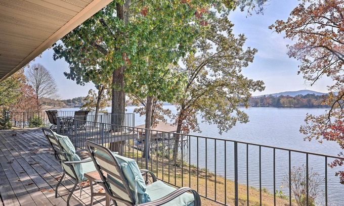 Rockwell House | Hot Tub & Dock: Lakefront Home in Hot Springs