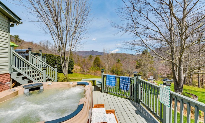 Balsam Grove Apartment | Hot Tub, Fire Pit + Views: Balsam Grove Getaway