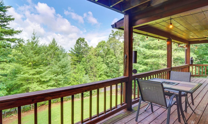 Morganton Cabin | Hot Tub & Game Room: Charming Morganton Cabin!