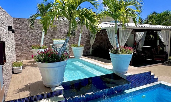 Ipojuca House | House by the sea Chicken harbor /Serrambi thermal pool /games room