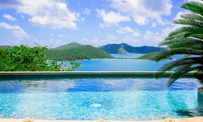 Estate Fortsberg Villa | House of Open Arms Villa, Above Hurricane Hole, White Water Views,Romantic! Pool