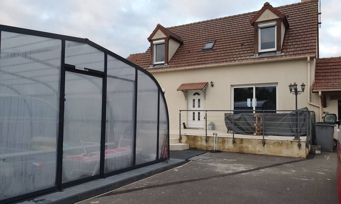 Ranville House | House with indoor swimming pool heated to 28° from April 8 to October 31