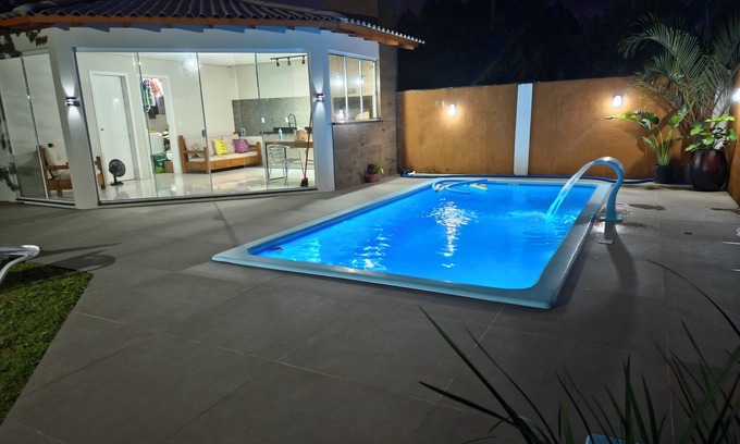 Arroio Teixeira House | House with swimming pool, kiosk, air conditioning. Near the sea.