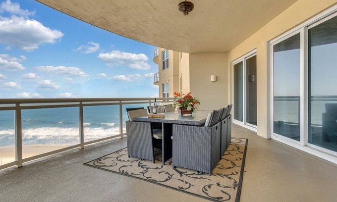 Daytona Beach Condo | Huge 4 BR Oceanfront Condo- Ocean Vistas 602 - Large Balcony - High end luxury