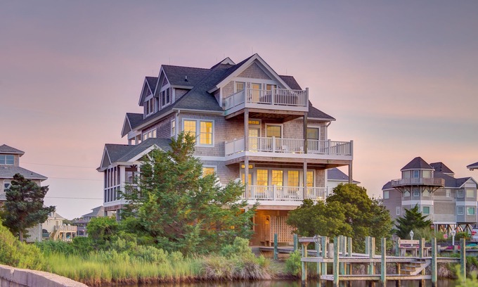 Brigands' Bay House | Huge, canal-front home w/private hot tub, WiFi, central AC, washer & dryer, dock