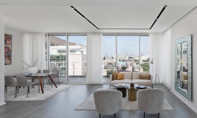 Tel Aviv City Center Apartment | Huge Duplex~Mini Penthouse Luxury 3BR by Sheinkin