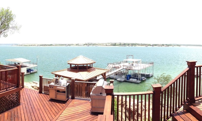 Graford House | Huge Lake Home with beautiful views, dock and lake access - sleeps 19
