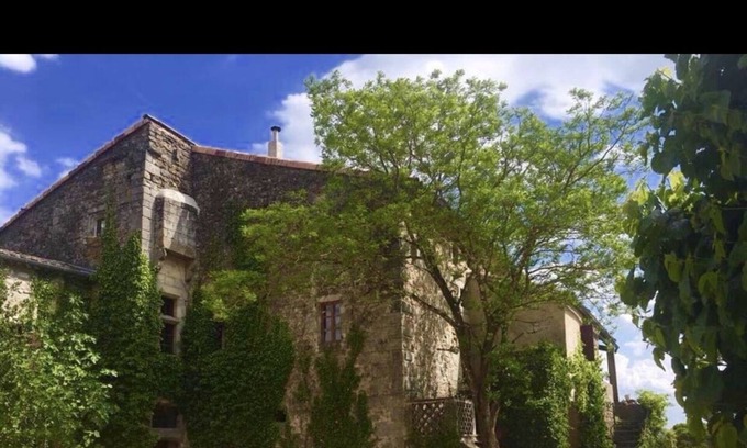 Uzer House | Huge loft apartment in Medieval fort, sud Ardèche private pool sleeps 10