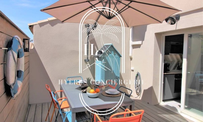 La Capte Apartment | Hyères-Plage La Capte T2 Neuf RDJ/CLiM/WiFi