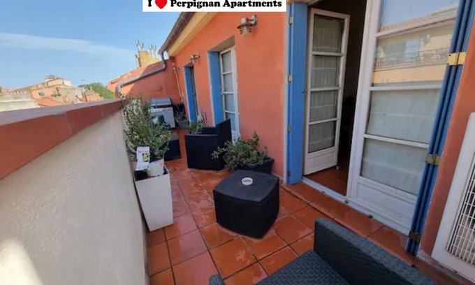 La Real Apartment | I Love Perpignan Duplex Terrasse