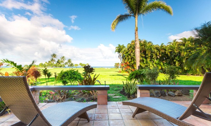 Princeville House | Ideal Makai Golf Course location, 2 primary suites plus loft, ocean view & AC