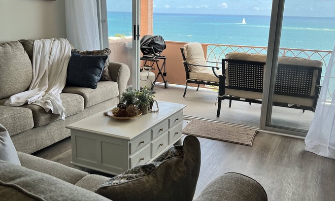 Cotton Valley Condo | Idyllic, Romantic Caribbean Ocean Front View Coakley Bay Condo. Quiet East End