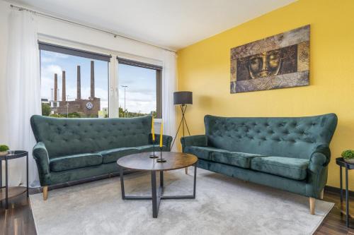 Wolfsburg Apartment | Immo-Vision - VW näher geht nicht, Parkplatz, Küche, Wlan