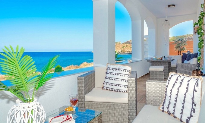 Skaleta Villa | Impressive Seafront Villa with Amazing Views, A/C and Private Pool just 5 meters to Skaleta Beach!