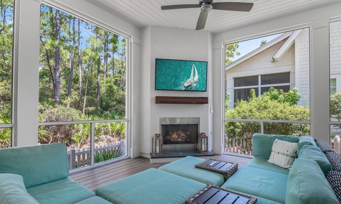 WaterSound West Beach House | In Beautiful Watersound West - Deeded Beach Access - Pool - 4 Bikes - 'Sea D'Light'