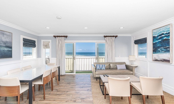West Newport Condo | Incredible Oceanfront Home | Rooftop Deck | Cool, Coastal Interior!