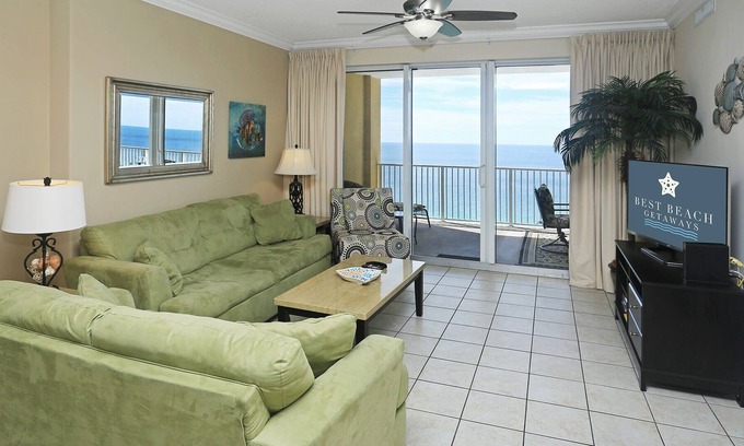 West Panama City Beach Condo | INCREDIBLE VIEWS!! ROOM FOR 6!!BCH SRVC INCL!!!