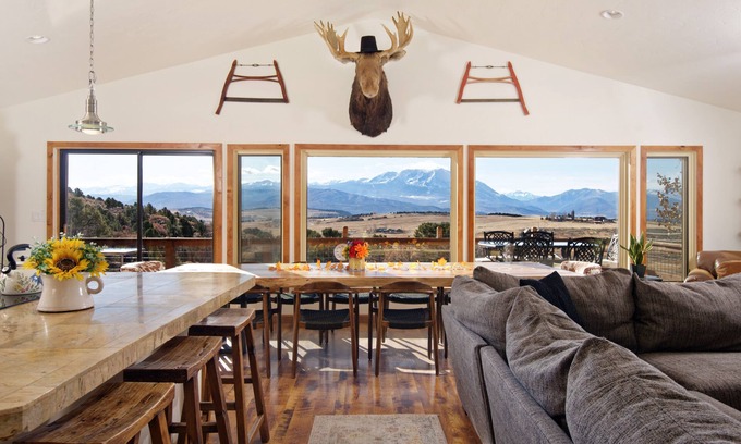 Missouri Heights House | Incredible Views of Snow Covered Peaks - Hot Tub - Fire Ring - 5 Ski Mountains