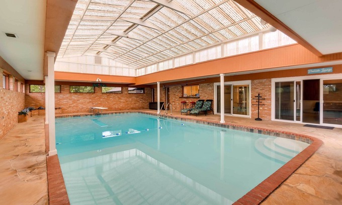Hitchcock House | Indoor Pool: Peaceful Oasis in Hitchcock!