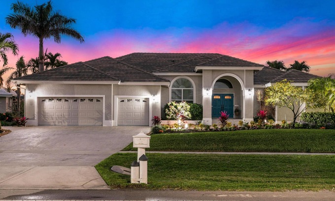 Marco Island House | Island Family Oasis with South Western Exposure!