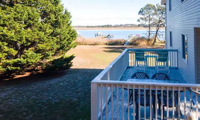 Piney Island House | Island Sunrise - Pet friendly; waterfront duplex!