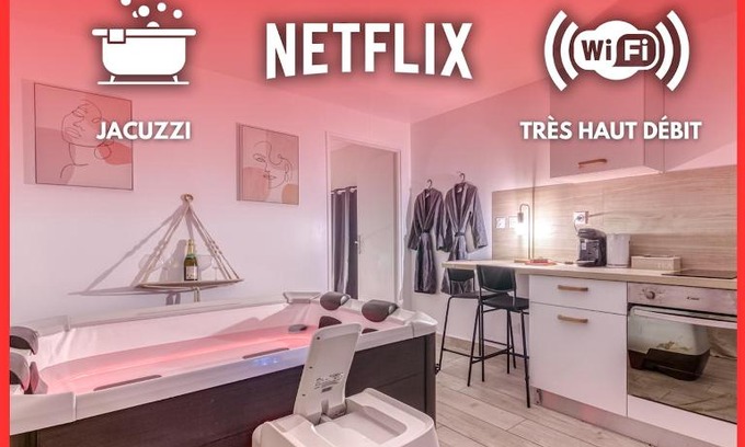 Parilly Apartment | Jacuzzi L'émeraude NEUF & Cosy