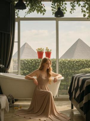 Al Haram Apartment | Jacuzzi pyramids view