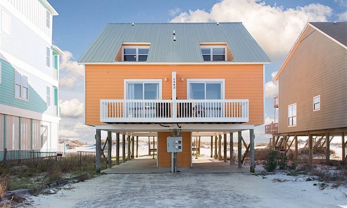 Gulf Shores House | Just a Flip Flop Throw from the Water, Beautiful Ocean Front Beach House(Duplex)