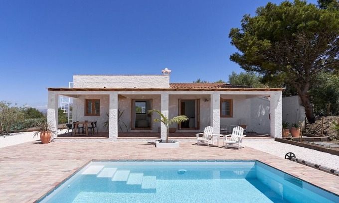 Competa Villa | Kabanne - getaway sea- mountain view private pool air conditioning.