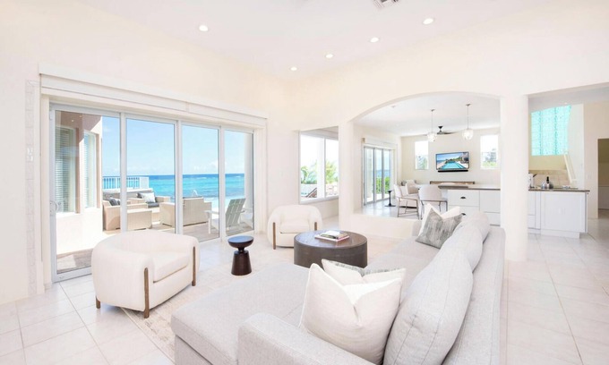 Rum Point House | Kai Vista: Beach House with Pool, Hot Tub, Tanning Deck, and Free Bikes