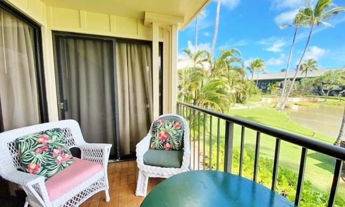 Hanamaulu Condo | Kauai Beach Villas D-9 . Centrally located . & Lagoon view