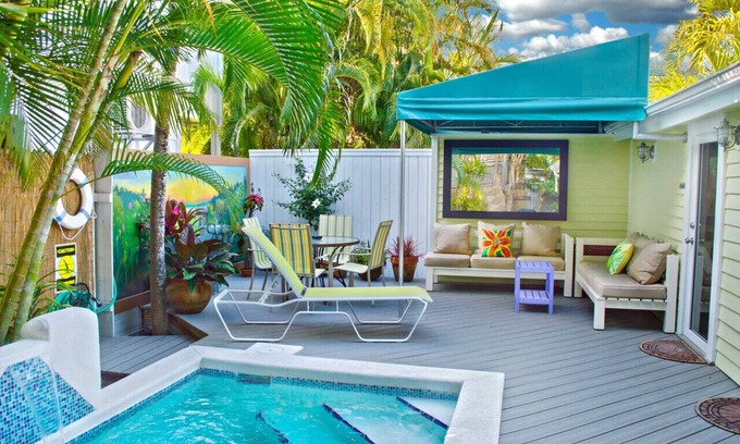 Downtown House | Key West Wabi Sabi - Authentic Downtown Cottage w Pool - Steps Off Duval