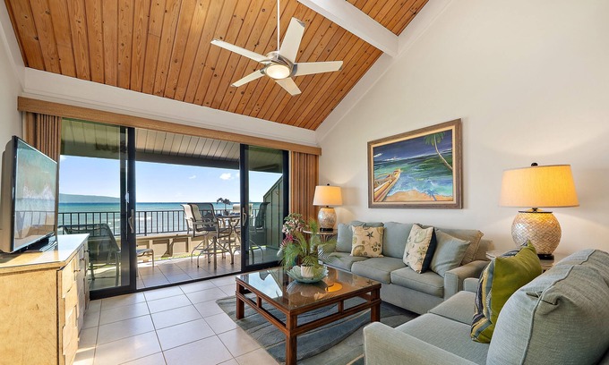 Kahana Condo | KHV 34 Spectacular Direct Ocean Front Views from the 2nd Floor at this 2BD Kahana Maui Condo