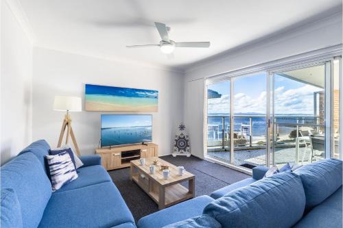 Nelson Bay Apartment | Kiah 12, 53 Victoria Pde - Panoramic water views, Wifi and Air Con