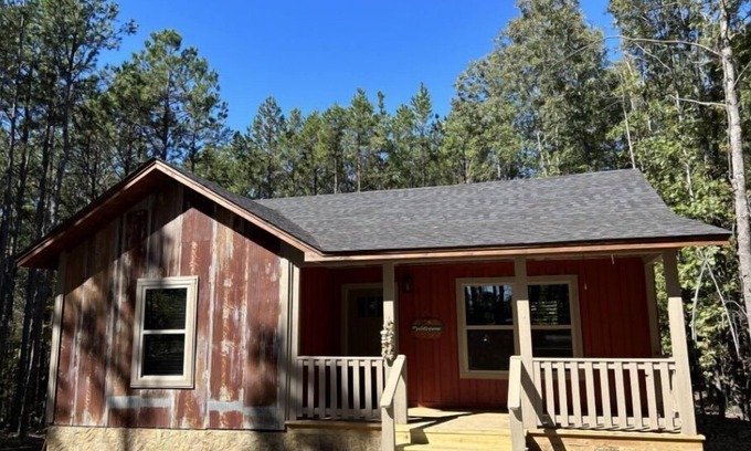 Jasper Cabin | Knotty Pine cabin, Couples Retreat w/Hot TubnAnd Patio Gas log Fireplace.