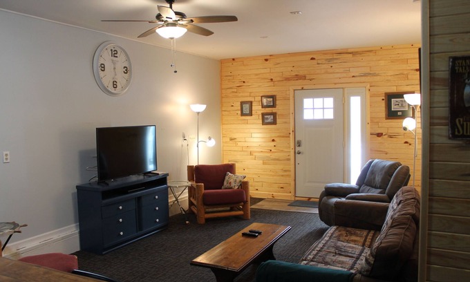 Spruce Cabin | Knotty Pine Retreat at Hubbard Lake with private deeded lake access steps away