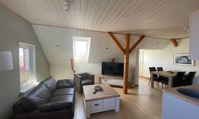 Ditzum Apartment | Koje 2 - Frühstück mit Kutterblick - Ferienwohnungen Meerhuus, 45229