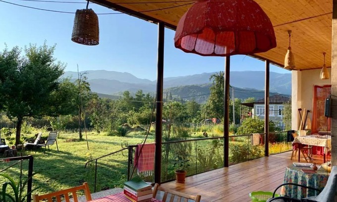 Khulo House | Komli - Rustic Historic Farmhouse with Mountain Views, surrounded by tea plantation, vines, bamboos and a rivulet