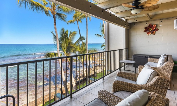 Kailua-Kona Condo | 🌴Kona Bali Kai #305 is absolute oceanfront. Upgraded and overlooking Banyans surf spot.🌴