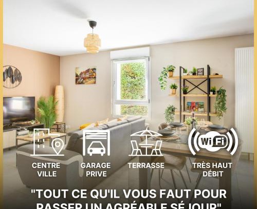 Quartier Saint-Leon Apartment | L'adresse Colmarienne - RDC - Terrasse - Garage