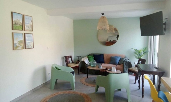 Hardelot-Plage Villa | "L' Art de L'eau" Whole apartment 100 m2 9 persons 3 bathrooms