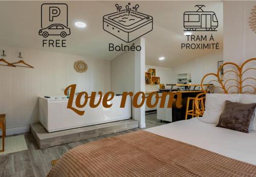Eysines Apartment | L'Envolée d'âmes'moureux Bohème - Spa privé