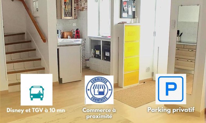 Chessy House | L'essentiel, proche de Disneyland Paris 2 chambres et 2 SDB