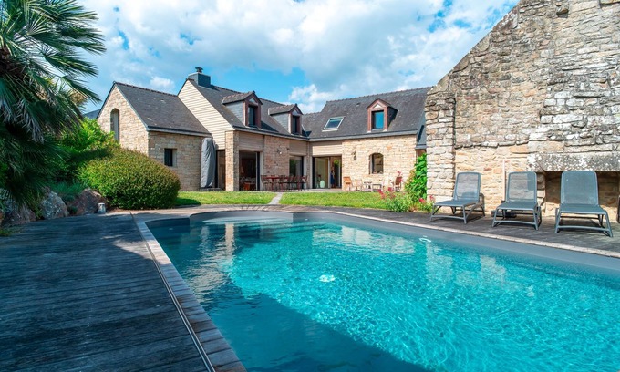 La Trinite-sur-Mer House | L'Oasis Bretonne - Charmante maison avec piscine