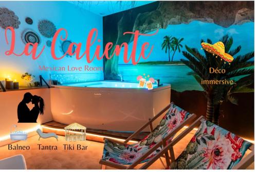 Gujan-Mestras Apartment | La Caliente love room glamour balnéo en duo