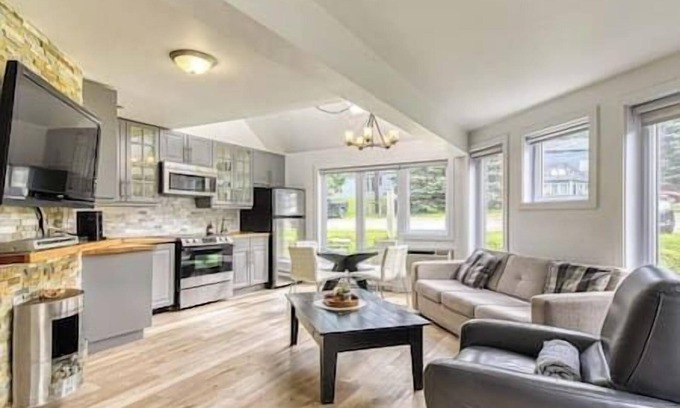 Mont-Tremblant Pedestrian Village Apartment | La Chouette: Ski out Condo on the Voyageur Trail!