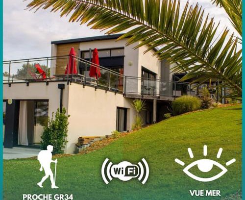 Crozon Villa | La maison du Portzic - vue mer - wifi