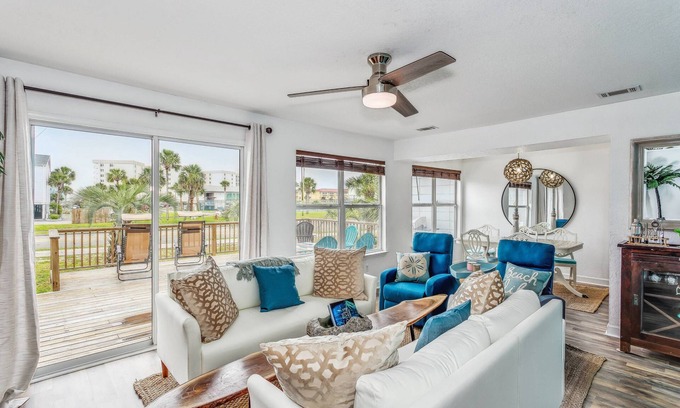 Pensacola Beach House | La Margarita |Recently Updated 2BR Townhome |End Unit |Huge Open Deck |Short Walk To The Beach