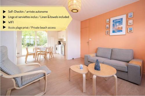 Petit-Fort-Philippe Apartment | La Rafale rez de chaussée - Accès Privée à la plage